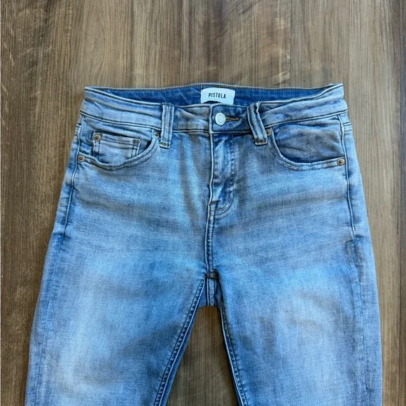 Pistola Light Wash Skinny Jeans with Raw Hem, size 27 - Picture 7 of 12